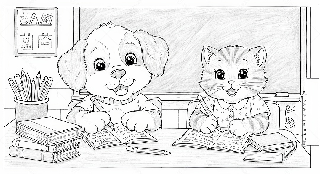 Desenho para colorir de animal.