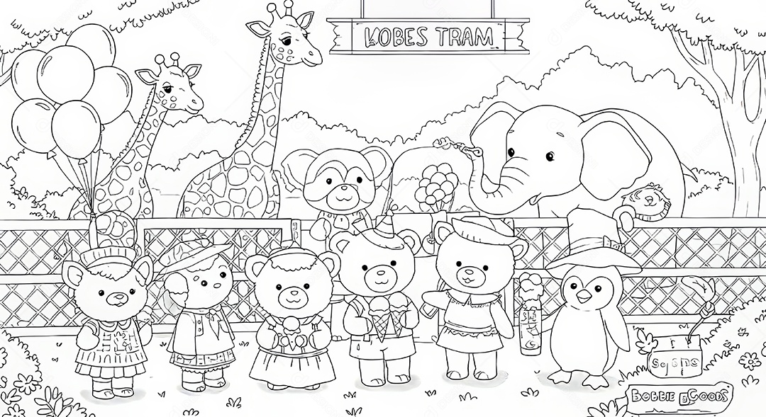 Desenho para colorir de animal.