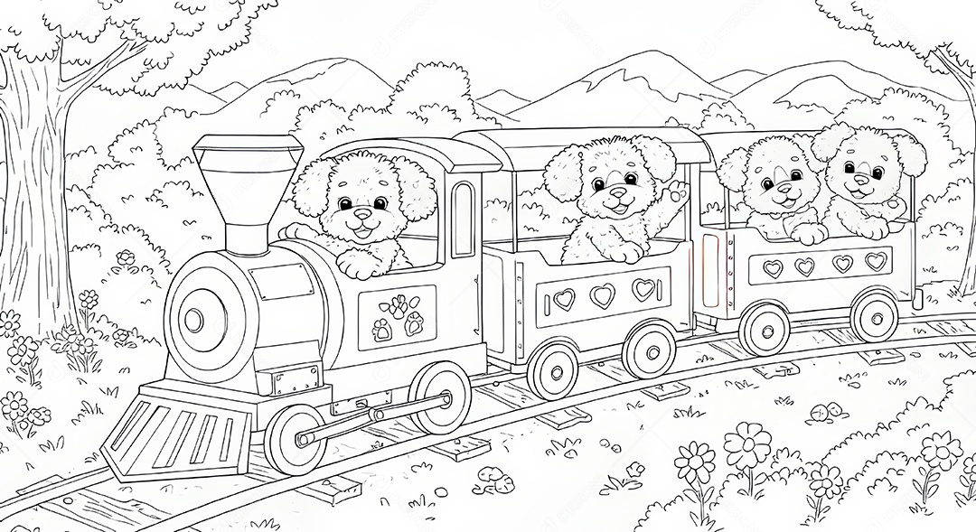 Desenho para colorir de animal.