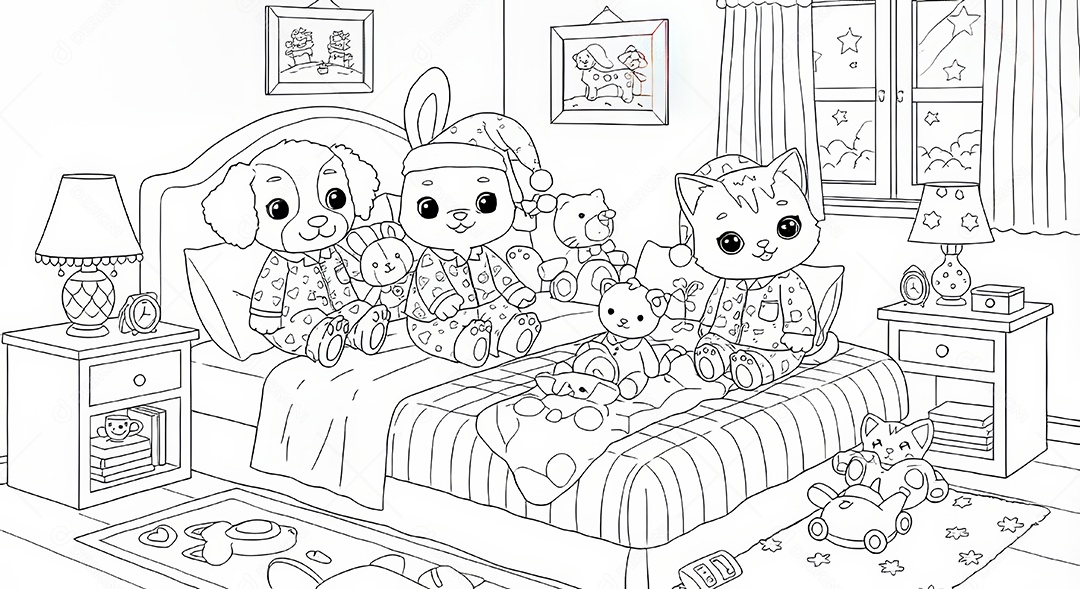 Desenho para colorir de animal.