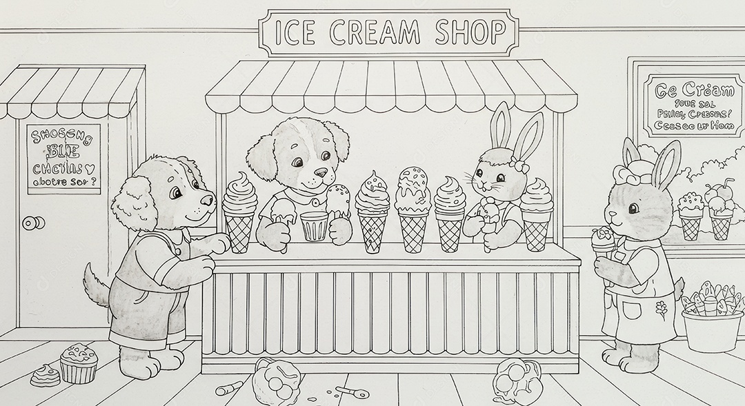 Desenho para colorir de animal.