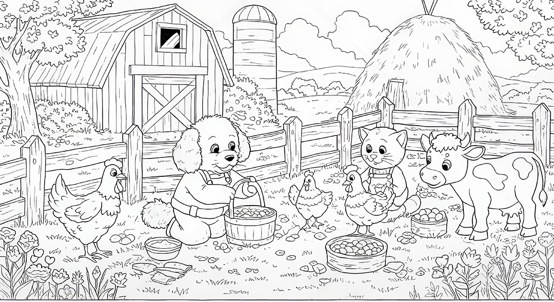 Desenho para colorir de animal.