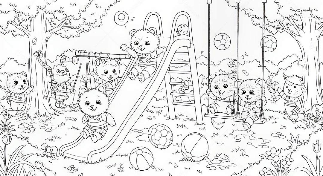 Desenho para colorir de animal.