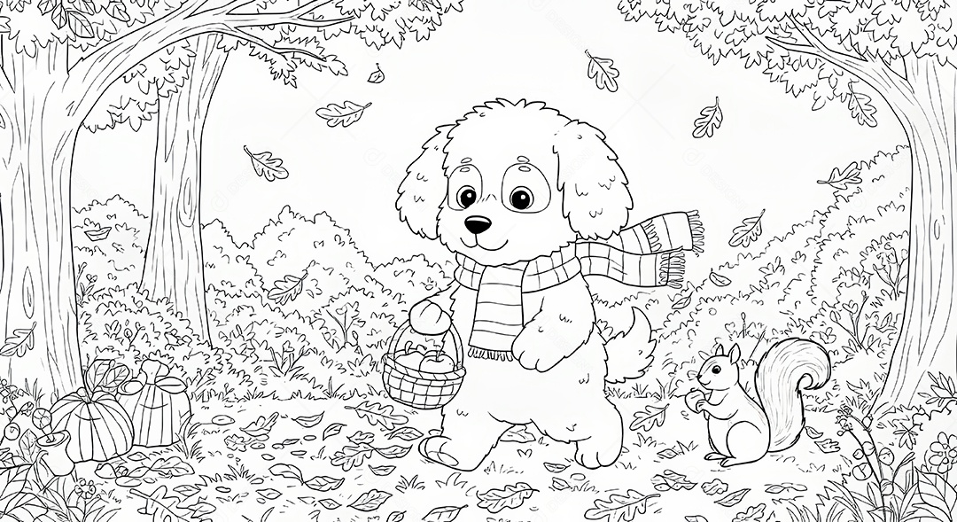 Desenho para colorir de animal.