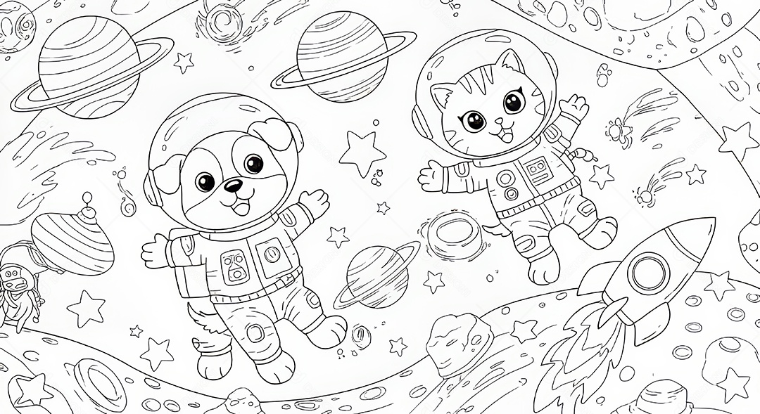 Desenho para colorir de animal.