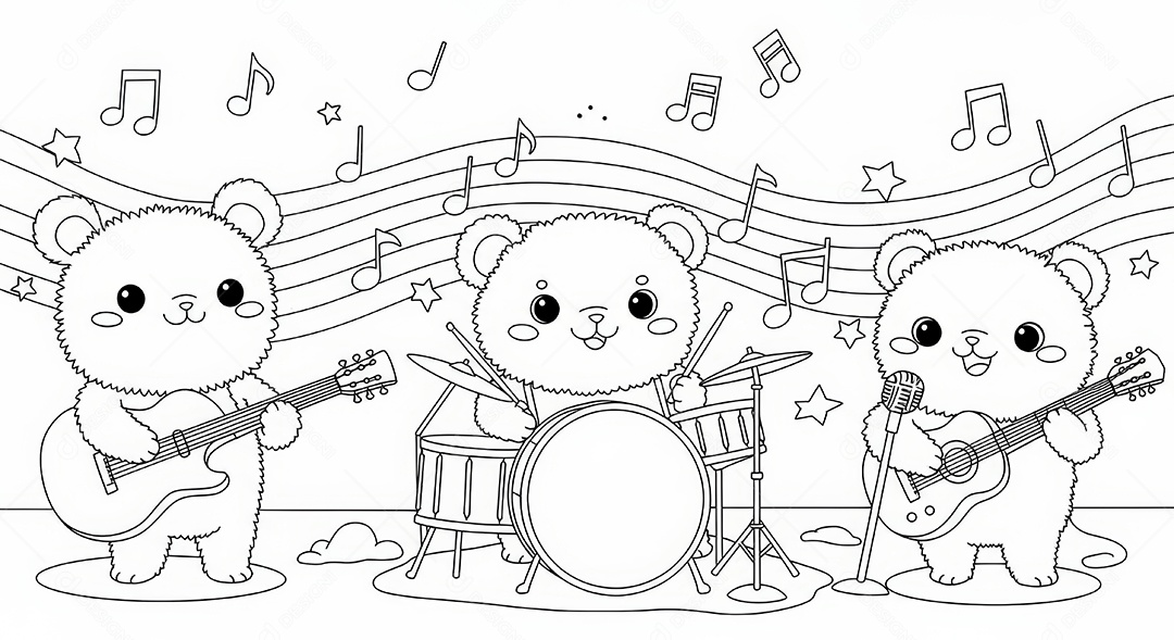 Desenho para colorir de animal.