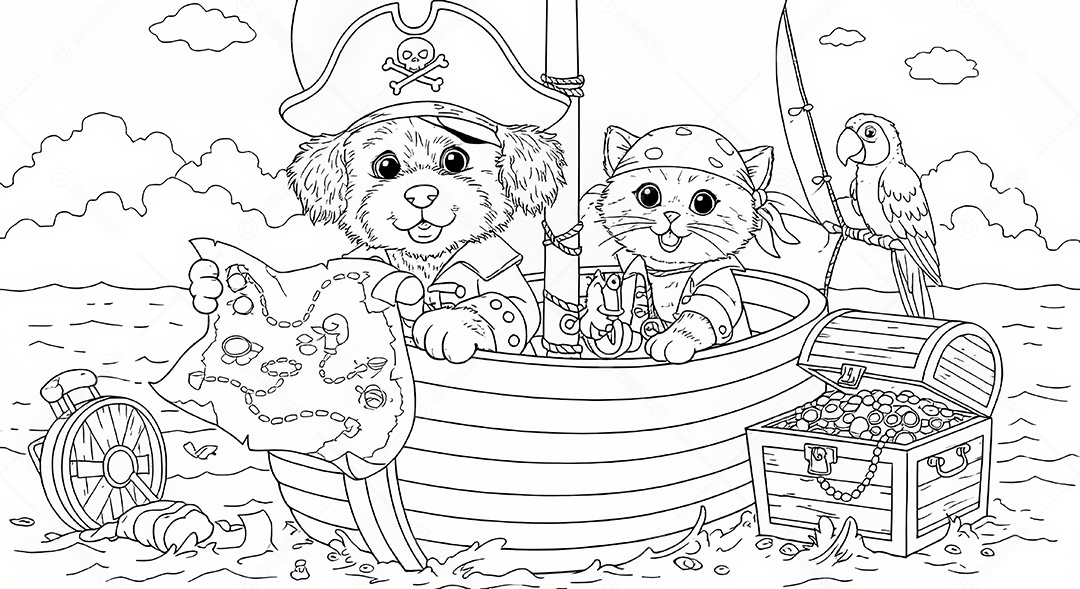 Desenho para colorir de animal.