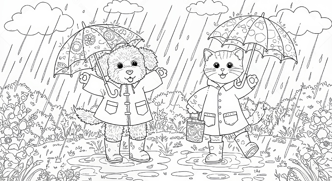 Desenho para colorir de animal.