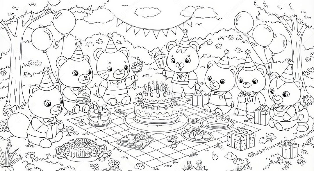 Desenho para colorir de animal.