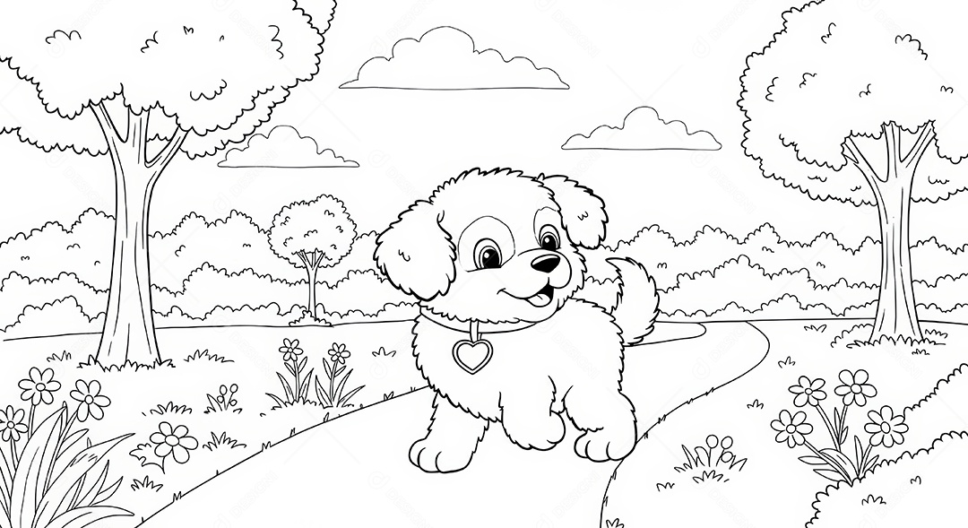 Desenho para colorir de animal.