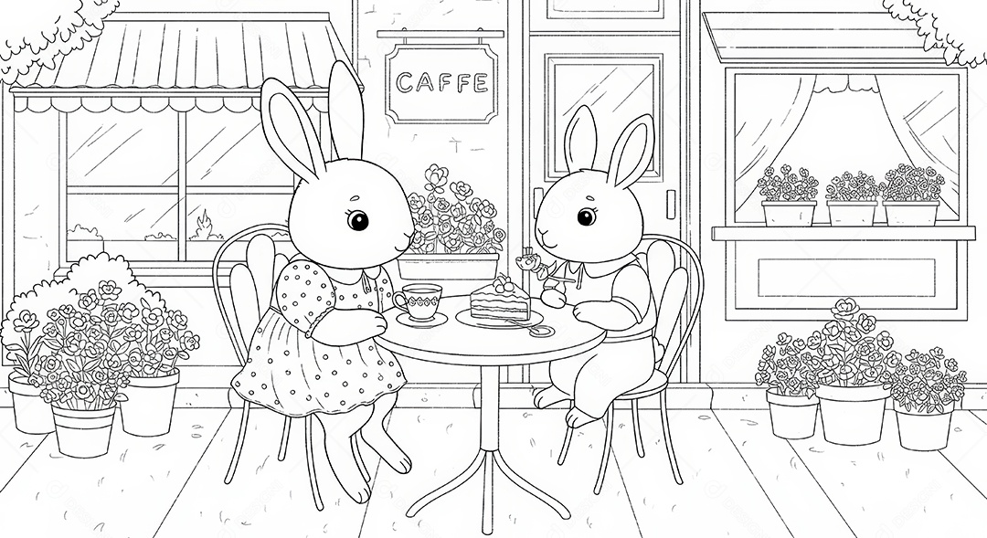 Desenho para colorir de animal.