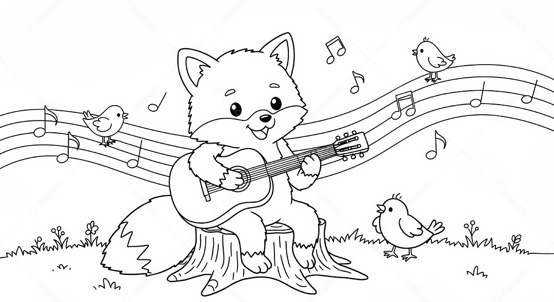 Desenho para colorir de animal.