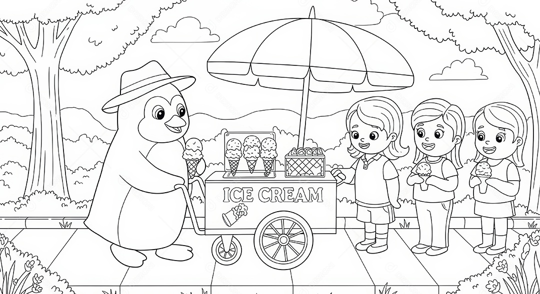 Desenho para colorir de animal.