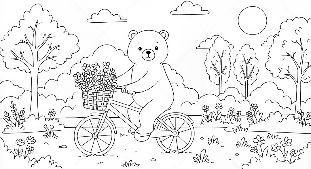 Desenho para colorir de animal.