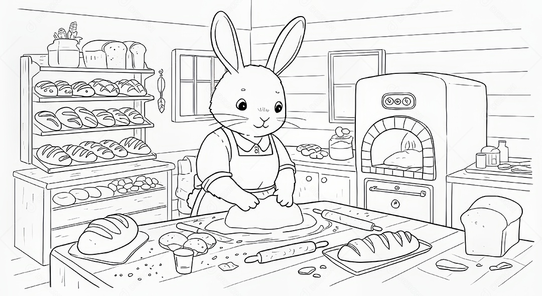 Desenho para colorir de animal.