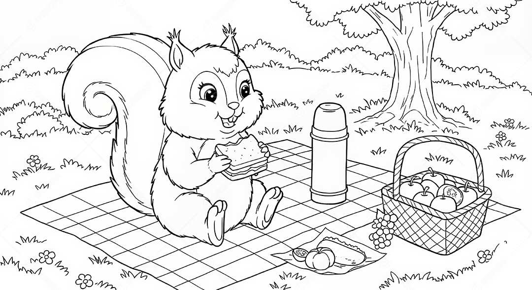 Desenho para colorir de animal.