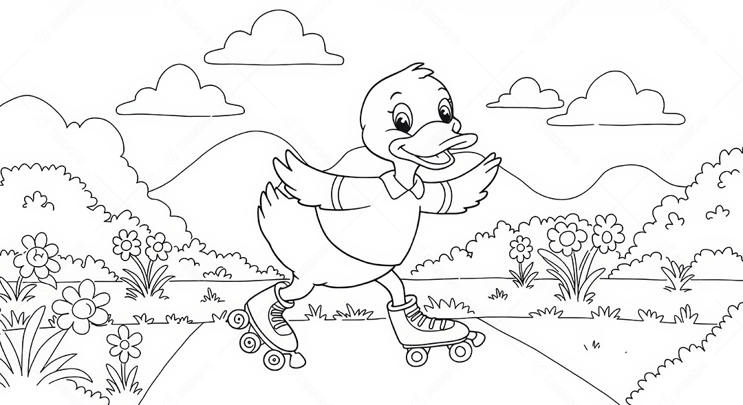 Desenho para colorir de animal.