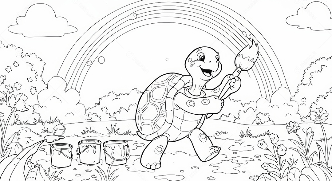 Desenho para colorir de animal.