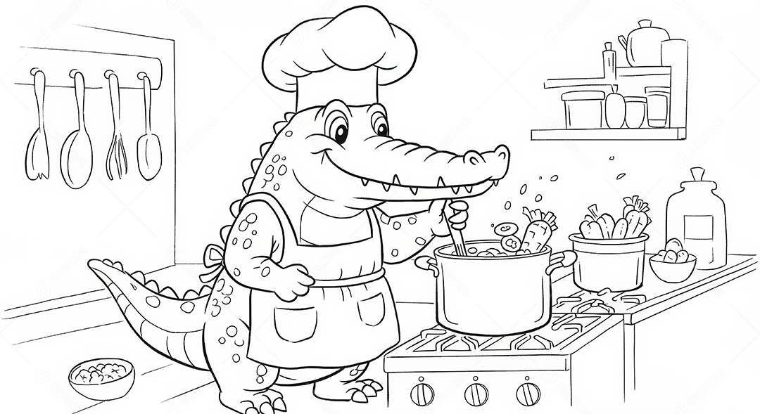 Desenho para colorir de animal.