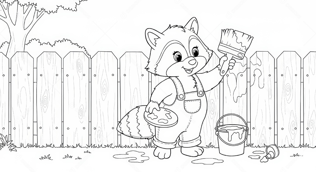 Desenho para colorir de animal.