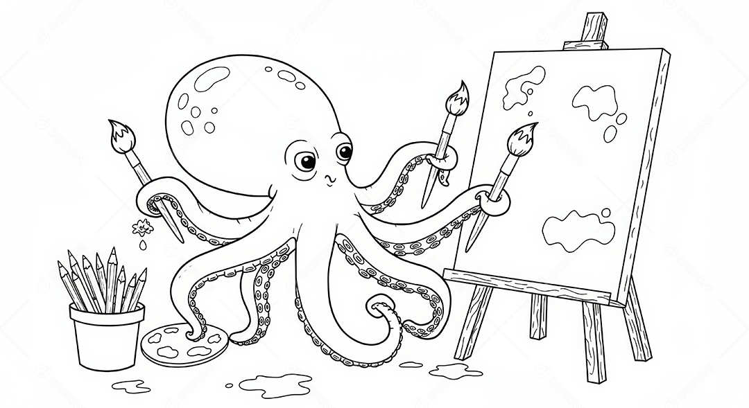 Desenho para colorir de animal.