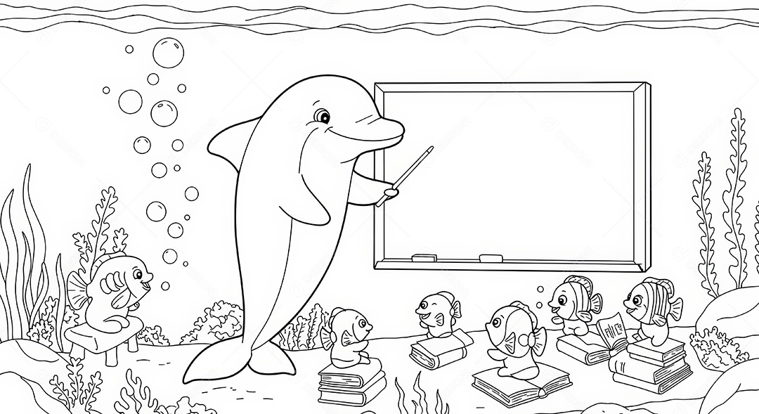 Desenho para colorir de animal.