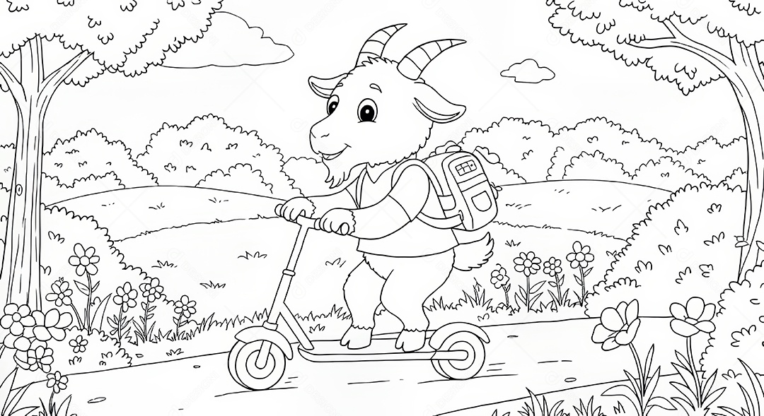 Desenho para colorir de animal.