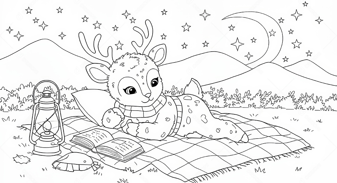 Desenho para colorir de animal.