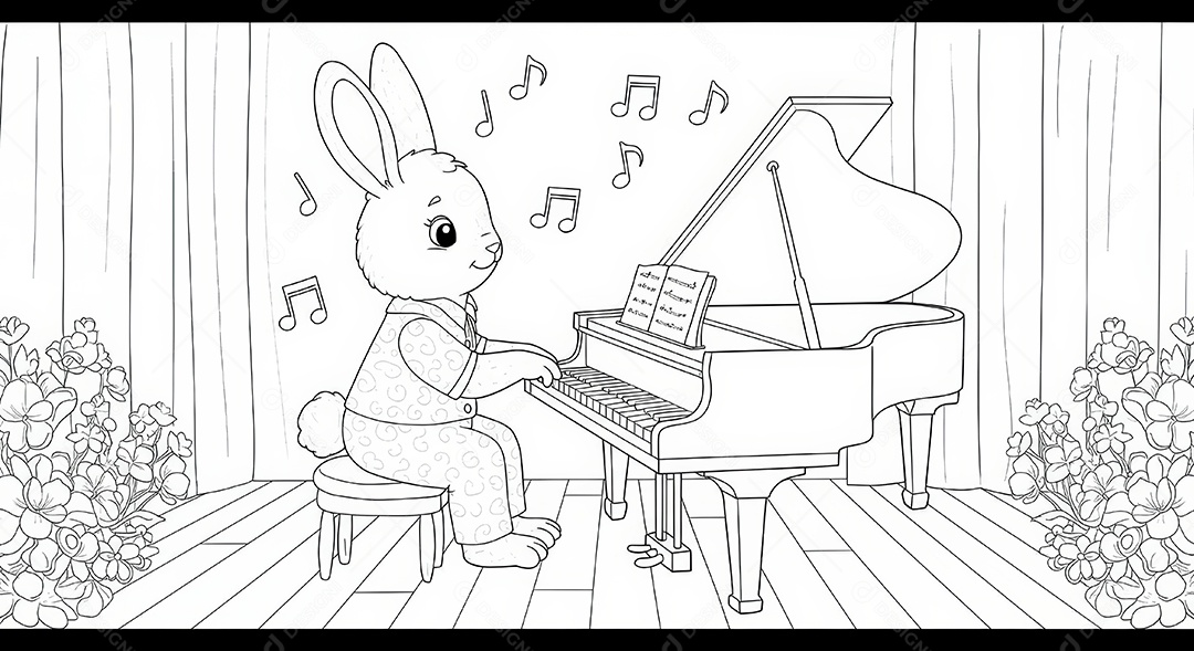 Desenho para colorir de animal.