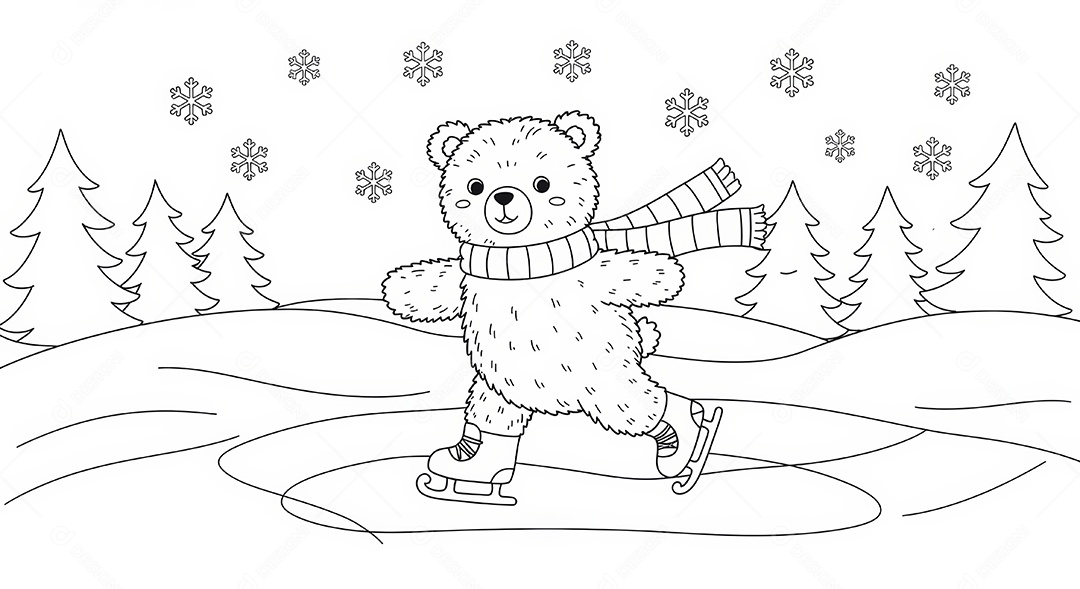 Desenho para colorir de animal.