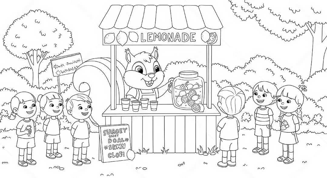 Desenho para colorir de animal.