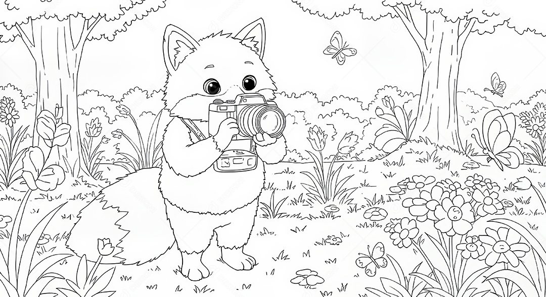 Desenho para colorir de animal.