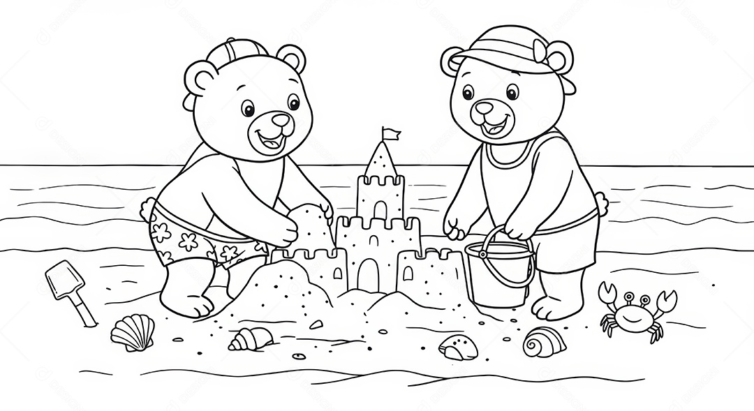 Desenho para colorir de animal.