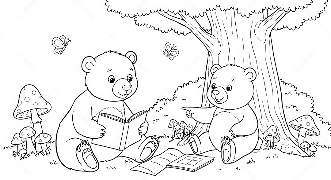 Desenho para colorir de animal.