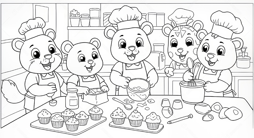 Desenho para colorir de animal.