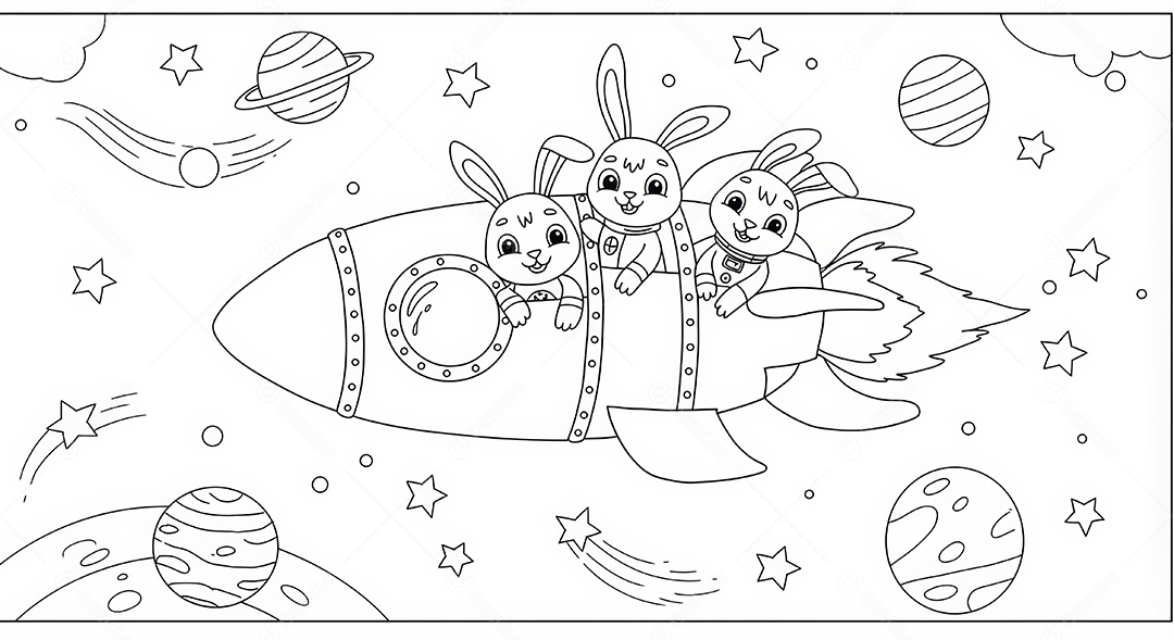 Desenho para colorir de animal.