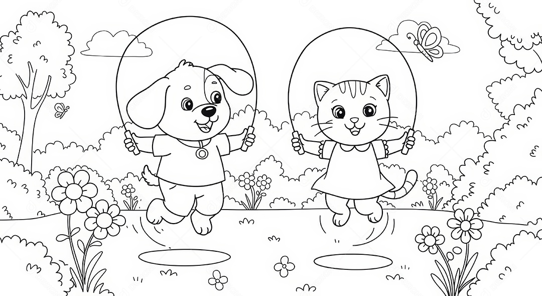 Desenho para colorir de animal.