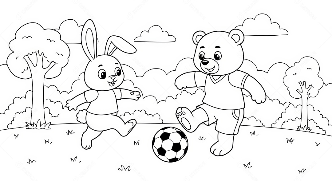 Desenho para colorir de animal.