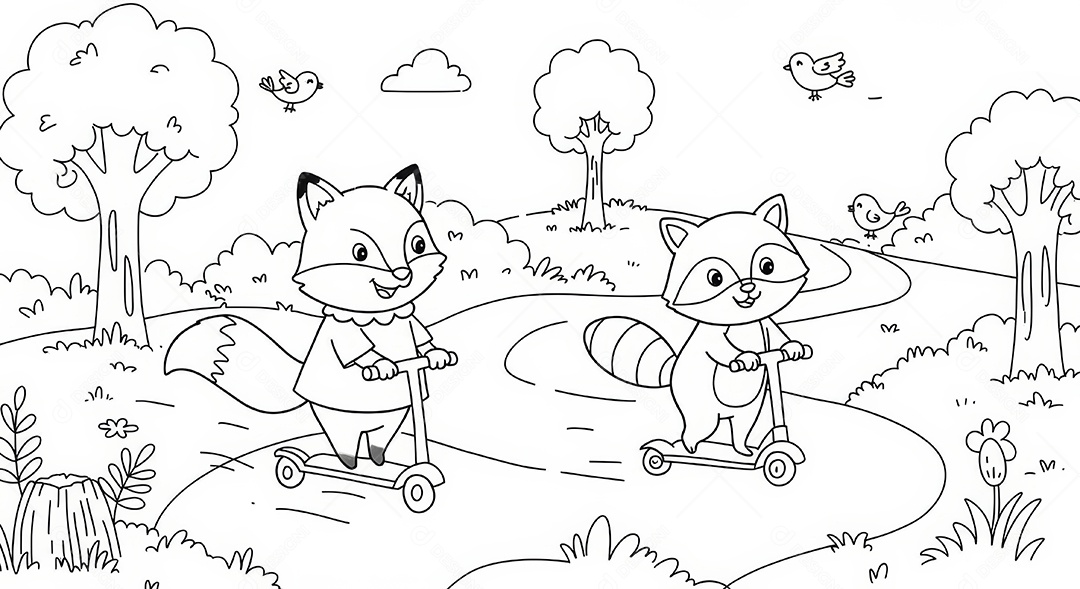 Desenho para colorir de animal.