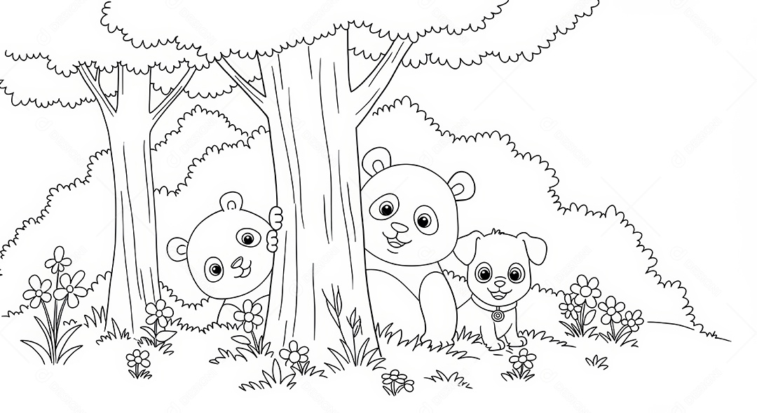 Desenho para colorir de animal.