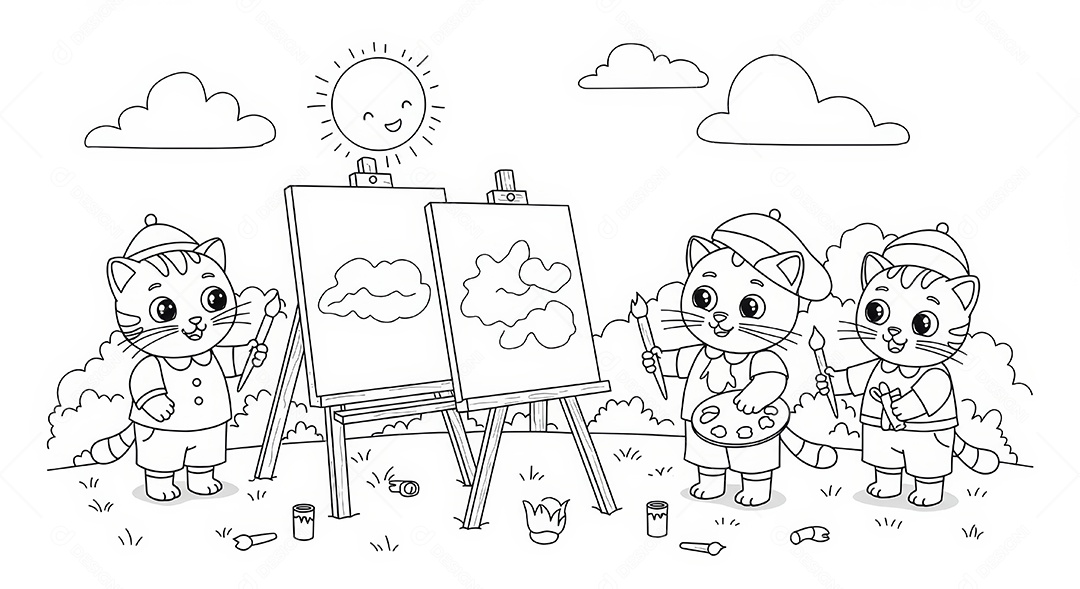 Desenho para colorir de animal.