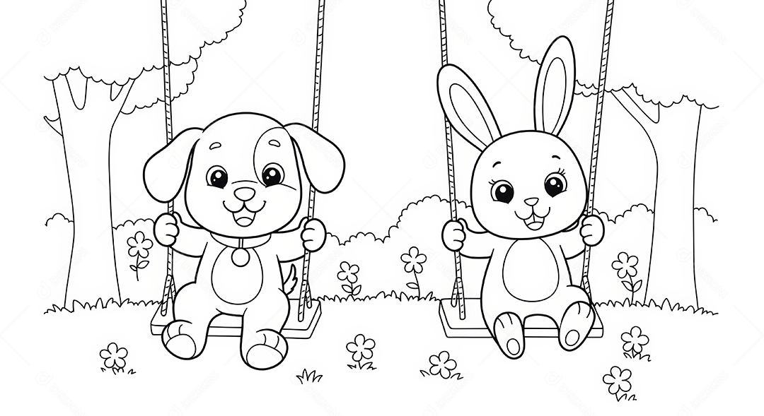 Desenho para colorir de animal.