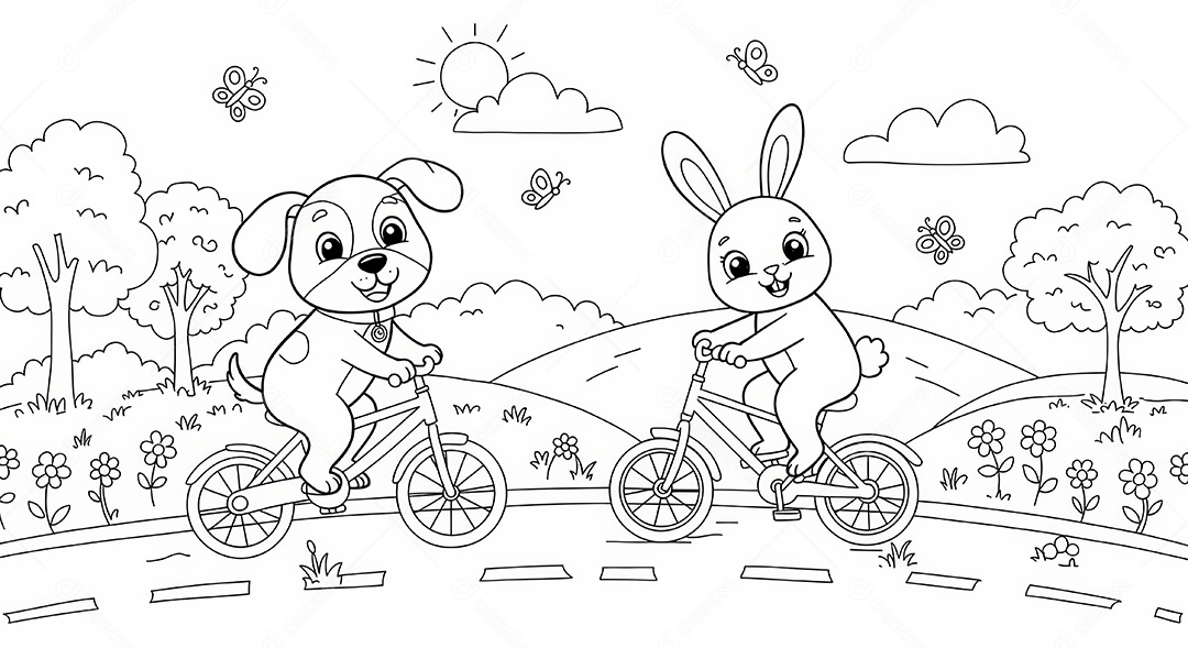 Desenho para colorir de animal.