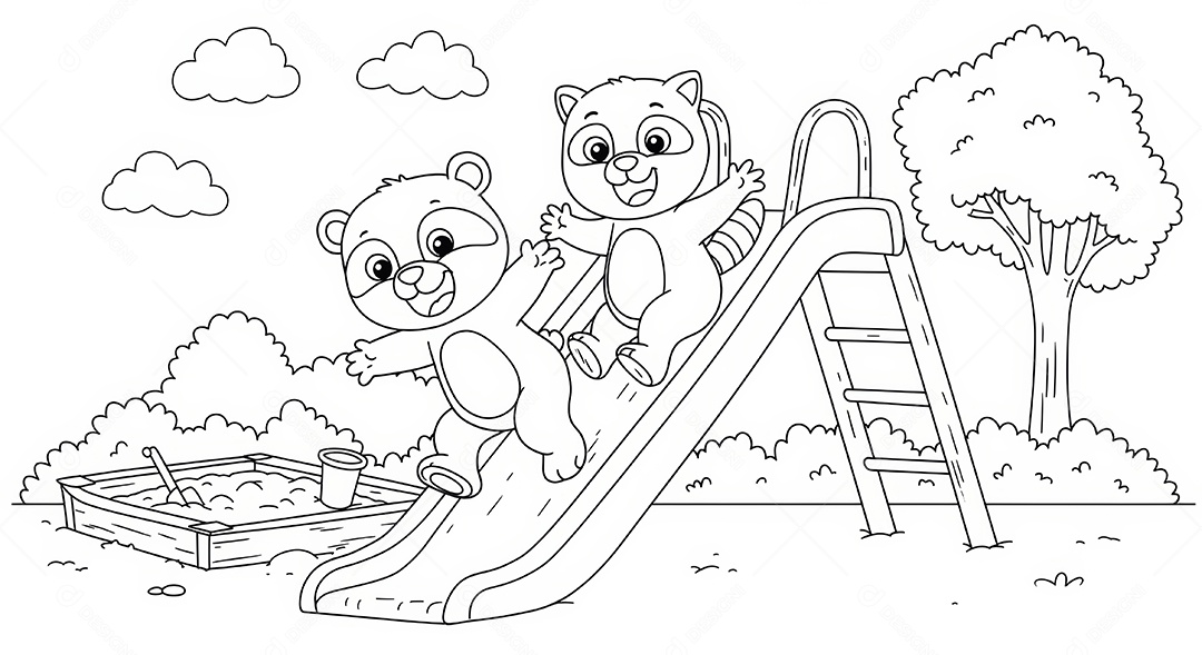 Desenho para colorir de animal.