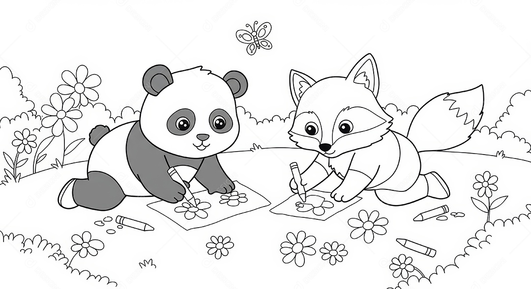 Desenho para colorir de animal.