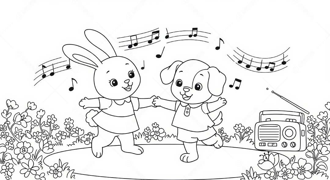 Desenho para colorir de animal.