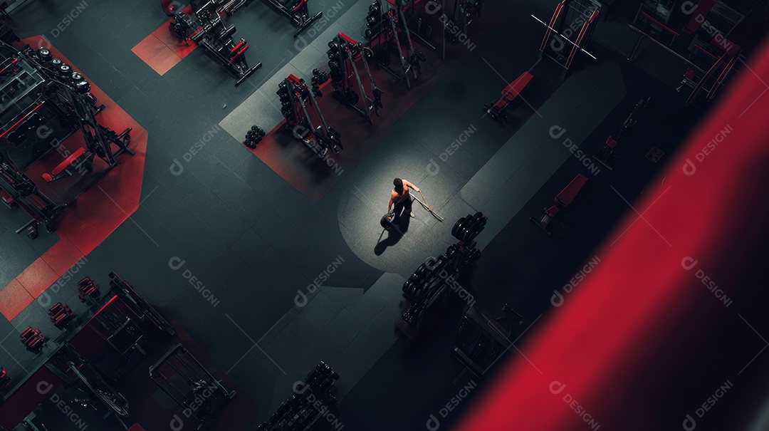 Retrato realista de interior de academia vazia.