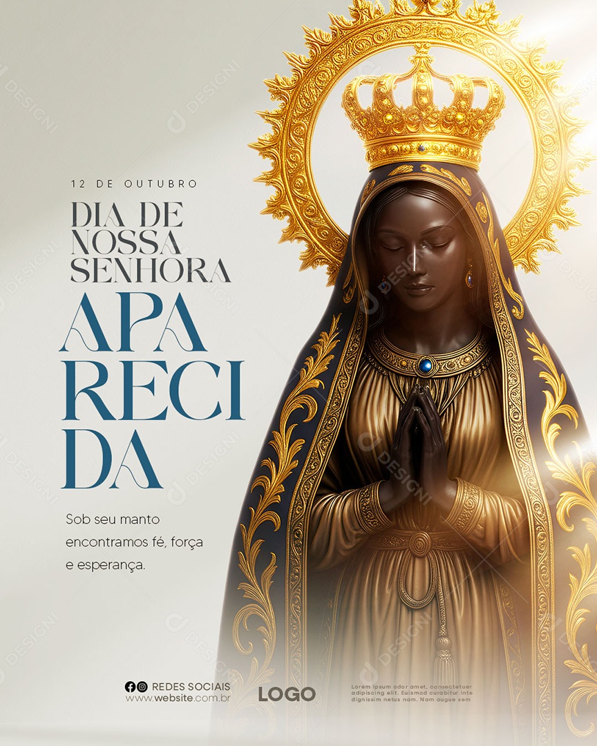 Dia de Nossa Senhora Aparecida 12 de Outubro Social Media PSD Editável
