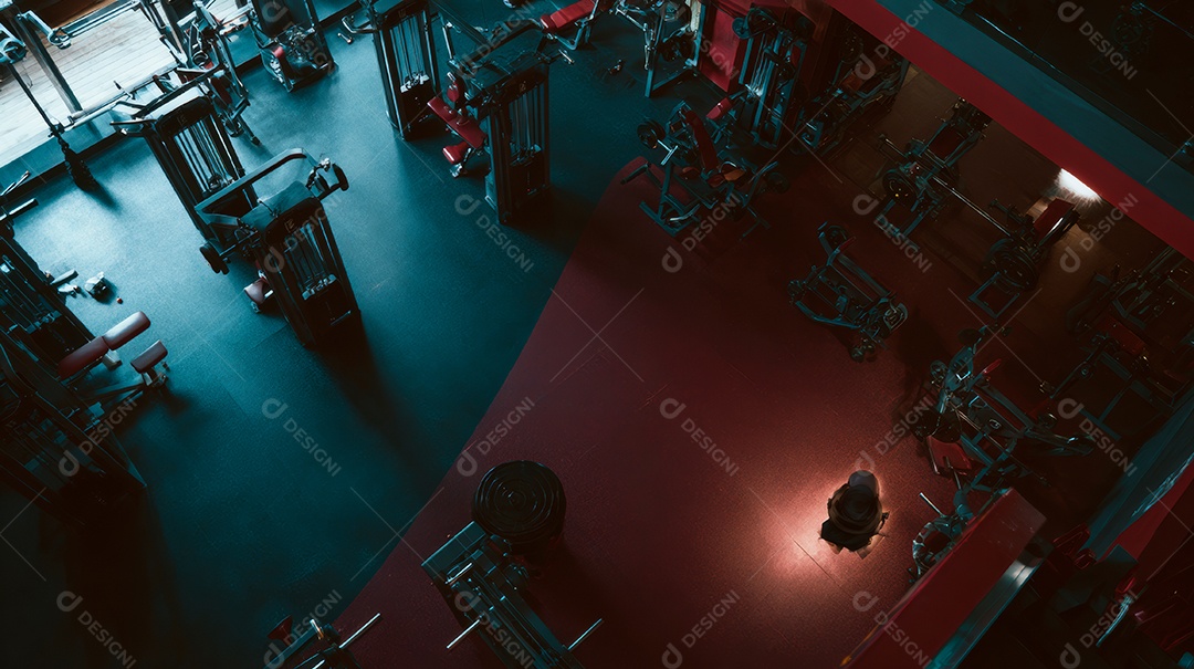 Retrato realista de interior de academia vazia.