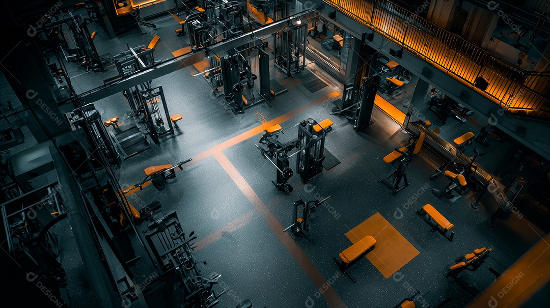 Retrato realista de interior de academia vazia.